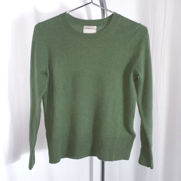 J. Crew 'Cashmere' Green Classic-Fit Crewneck Sweater Size XS - Picture 2 of 5